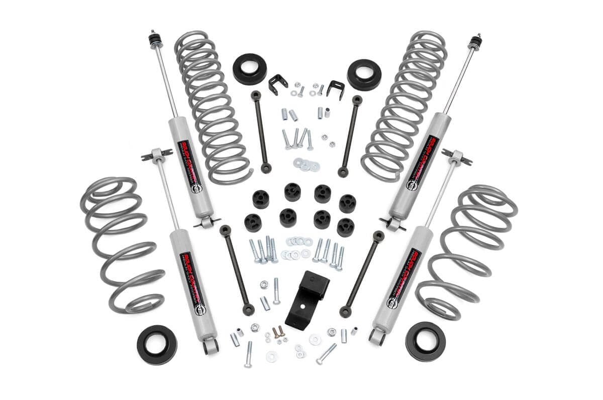 Jeep Wrangler Unlimited Suspension Lift Kit - Rough Country - 3.25 Inch - '04-'06